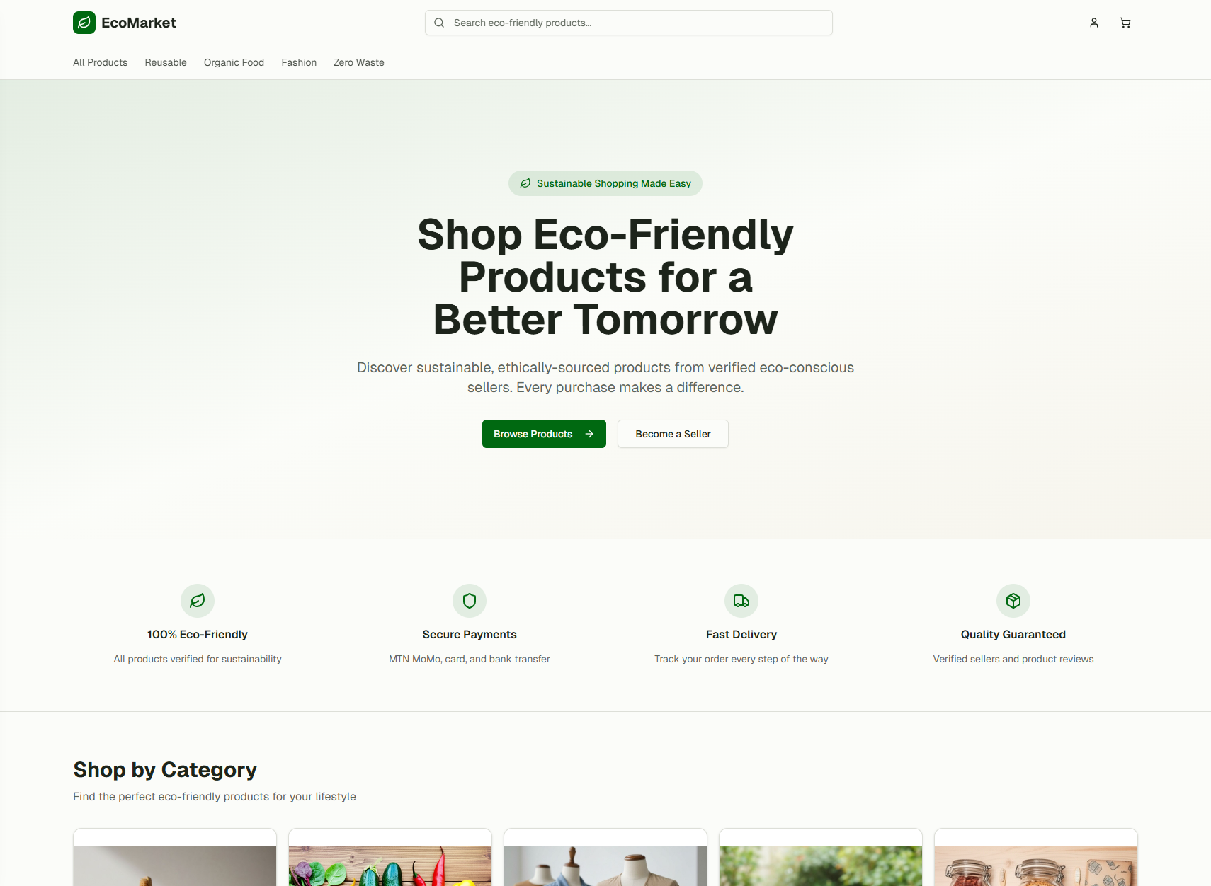 E-Commerce Marketplace for Eco Products